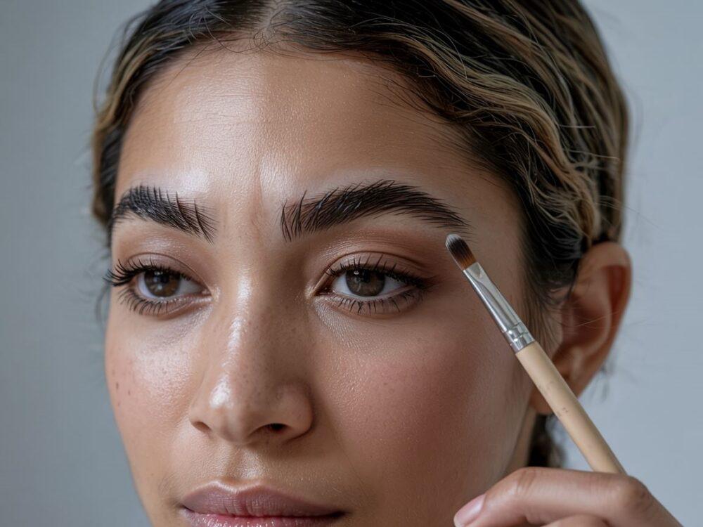 aplikacja pudru do brwi