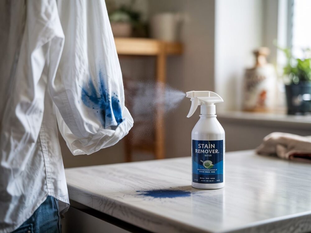 czyszczenie koszuli z makijażu