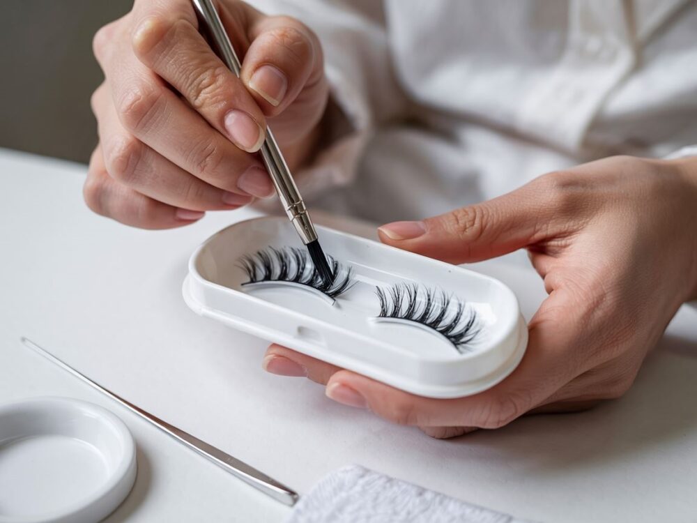 czyszczenie sztucznych rzęs