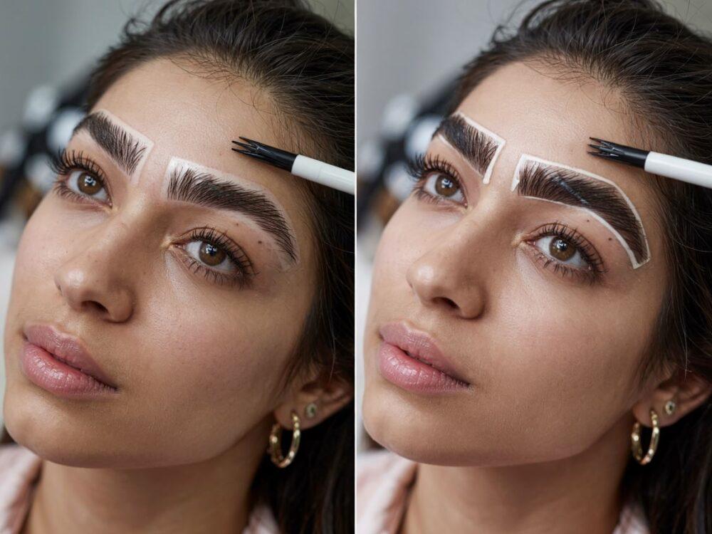 efekt laminacji brwi