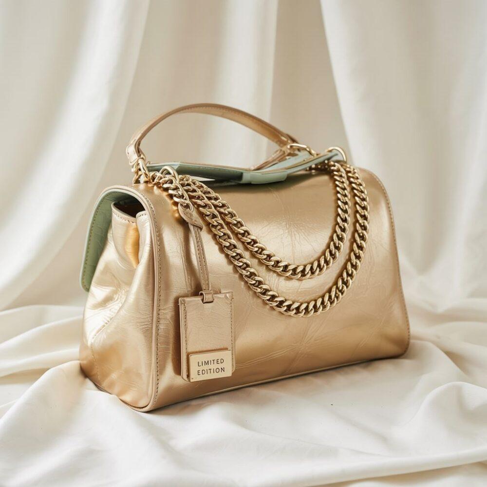 elegancka złota torebka