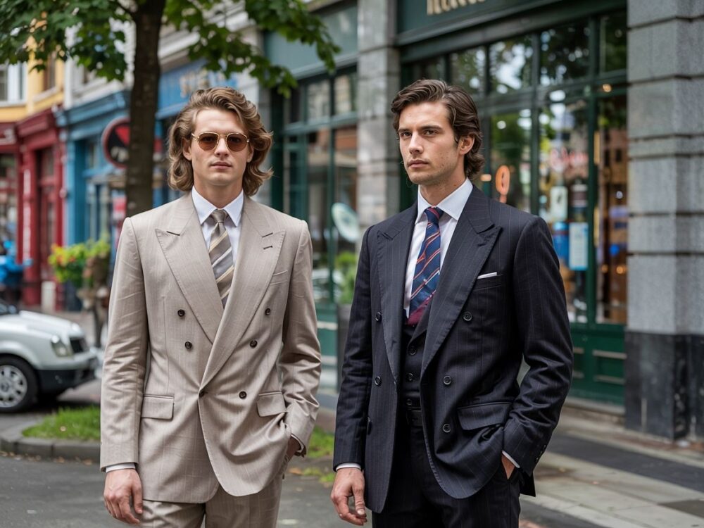 elegancki garnitur retro