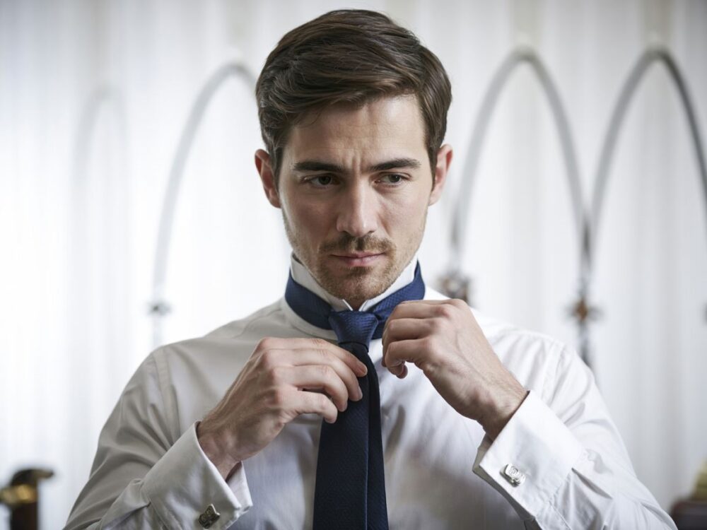 elegancki krawat slim