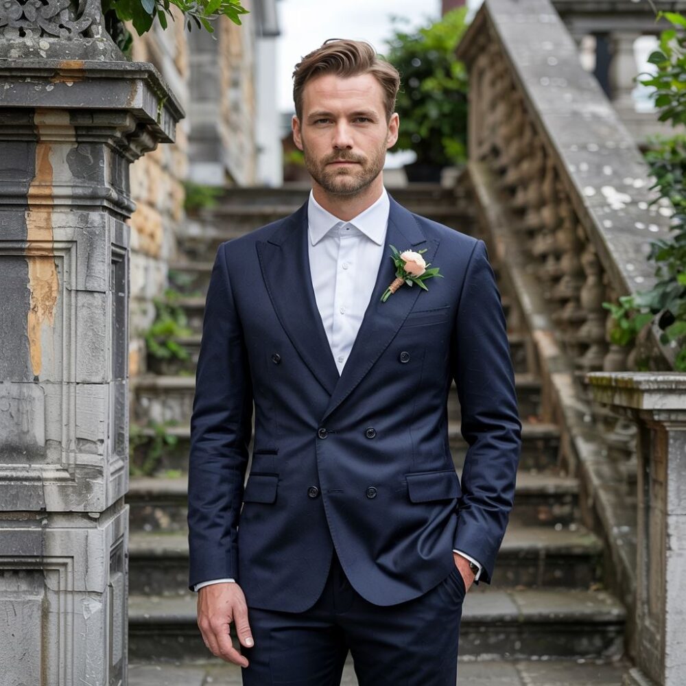 elegancki strój męski na wesele