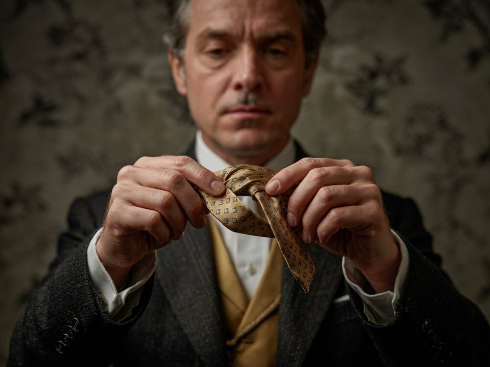 elegancki węzeł krawata