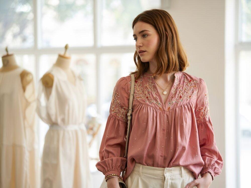 eleganckie tkaniny bluzek