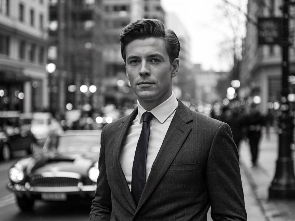 garnitur retro męski