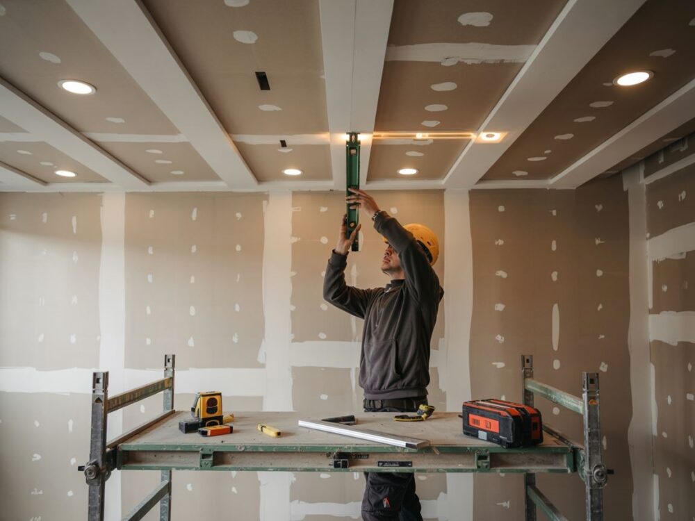 instalacja oświetlenia sufitowego