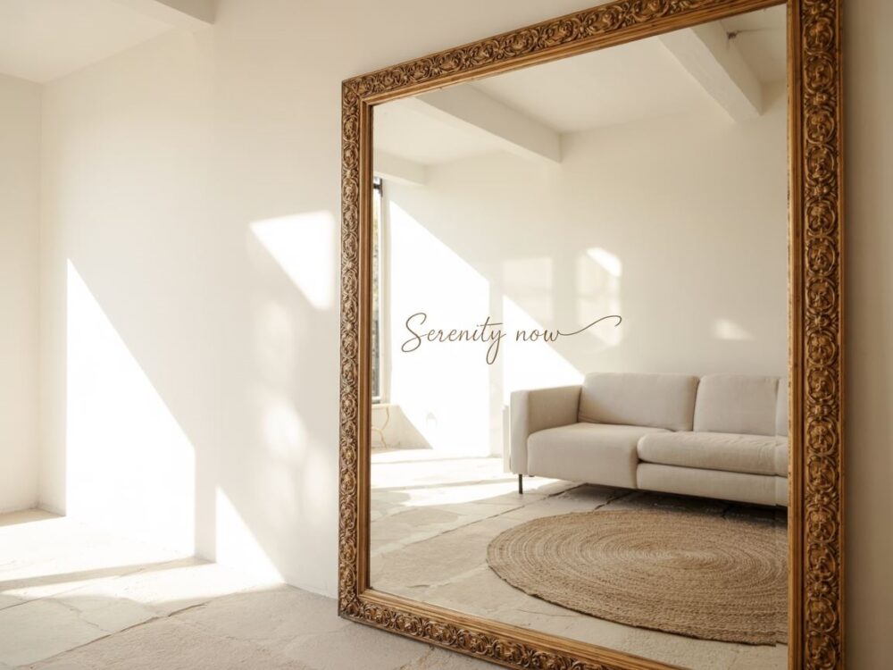 jasny pokój z odbiciem światła