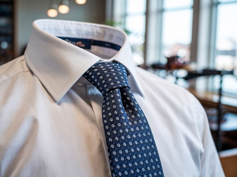 kołnierzyk buttondown z krawatem