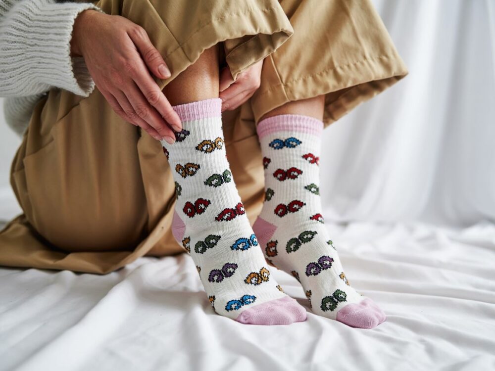 kolorowe skarpety damskie