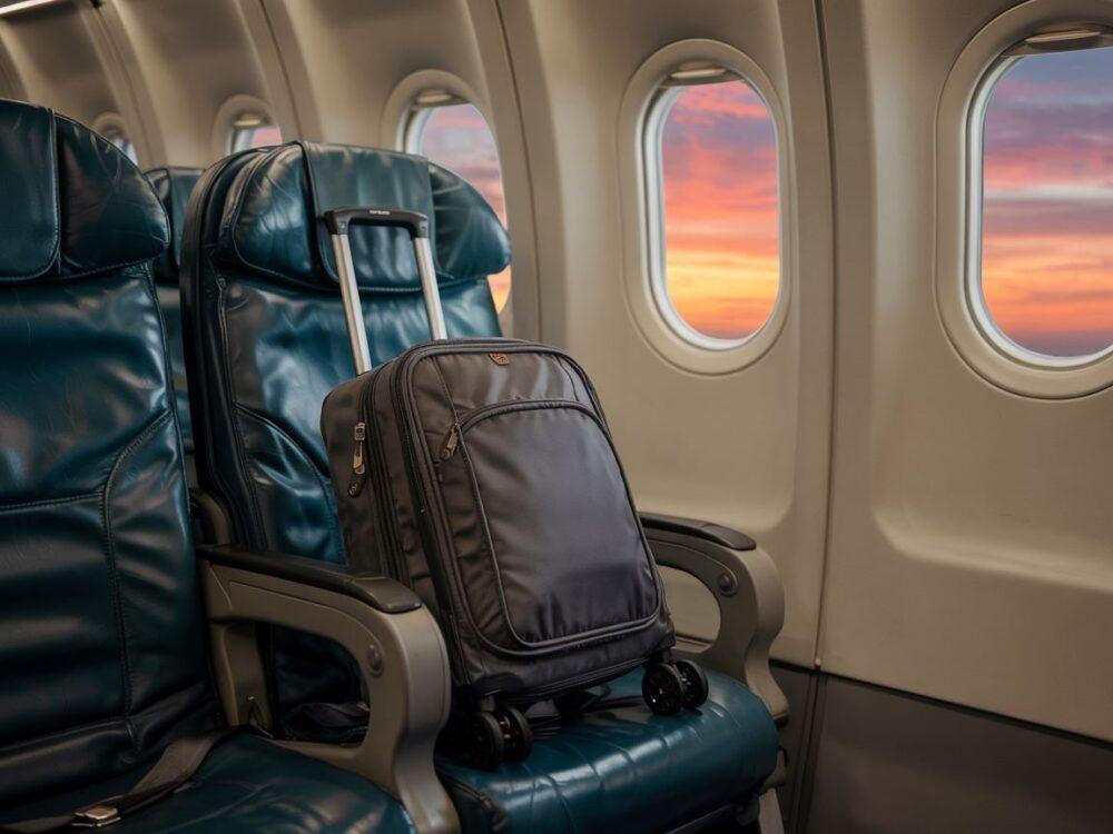 kompaktowy bagaż podręczny na lotnisku