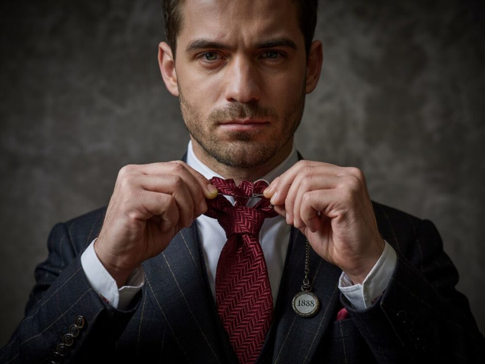 krawat węzeł podwójny