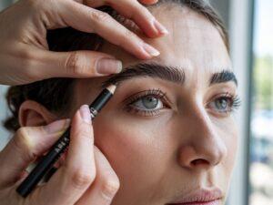 malowanie brwi pędzelkiem