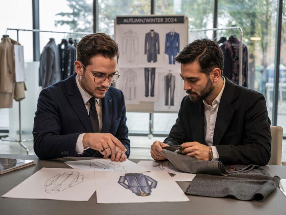 manekiny i projektanci mężczyźni