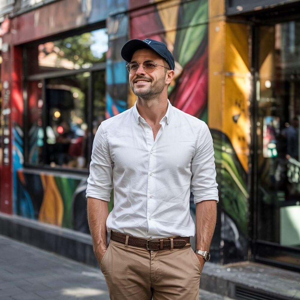 mężczyzna w letniej modzie