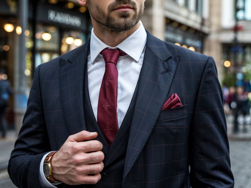 mężczyzna w nowoczesnym garniturze