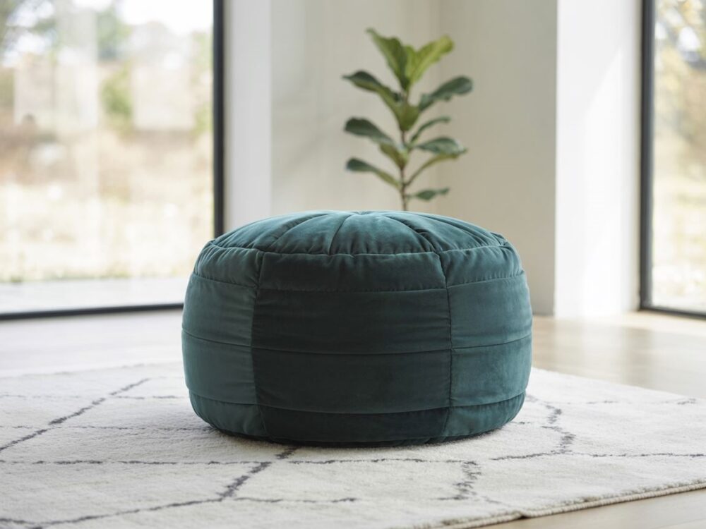 miękka pufa velvet