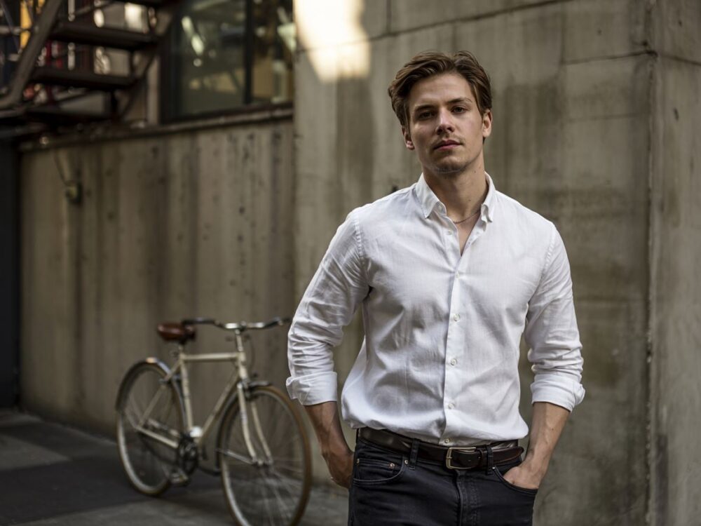 modny mężczyzna w koszuli
