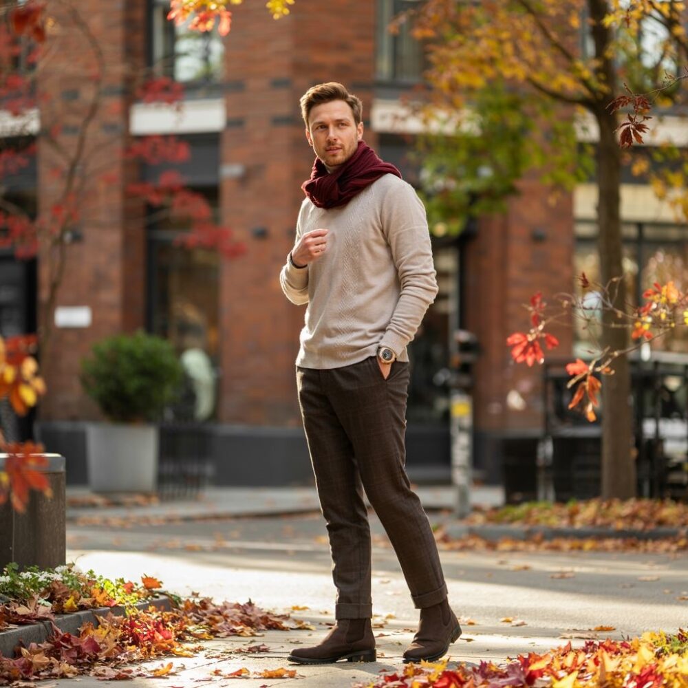 modny mężczyzna w kurtce