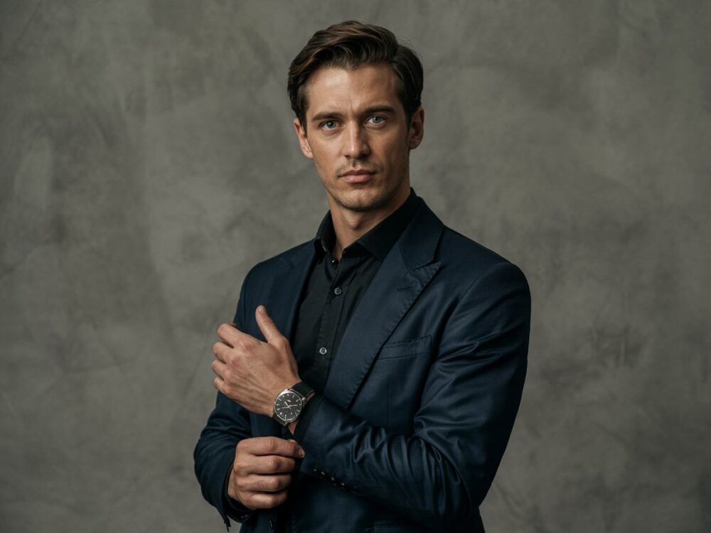 modny mężczyzna w marynarce