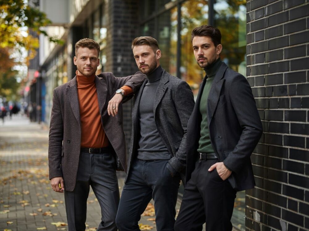 modny sweter z golfem