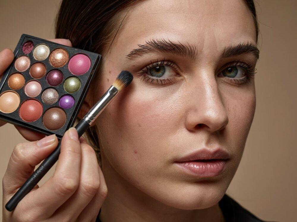 nakładanie cienia na powiekę