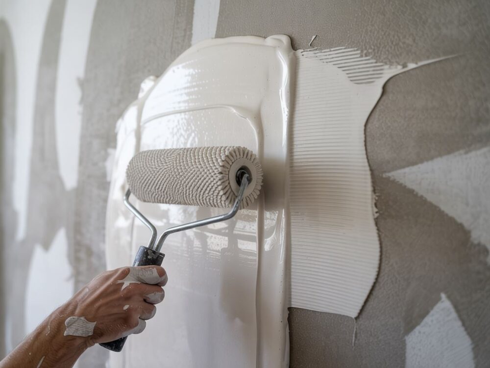 nakładanie gładzi wałkiem