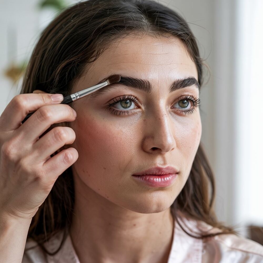 naturalne brwi z mydłem