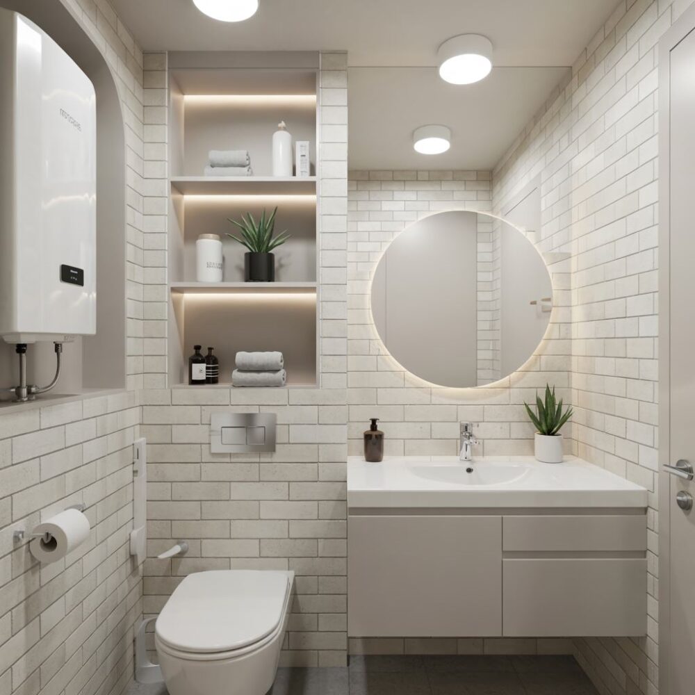 nowoczesna łazienka z szafką