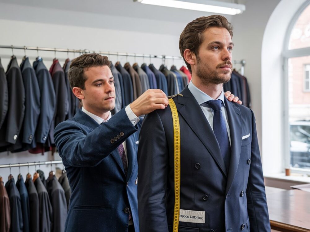 osoba z taśmą krawiecką