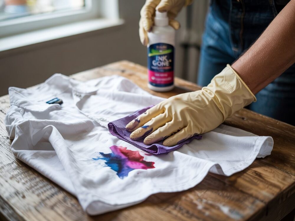 plama z podkładu na tkaninie