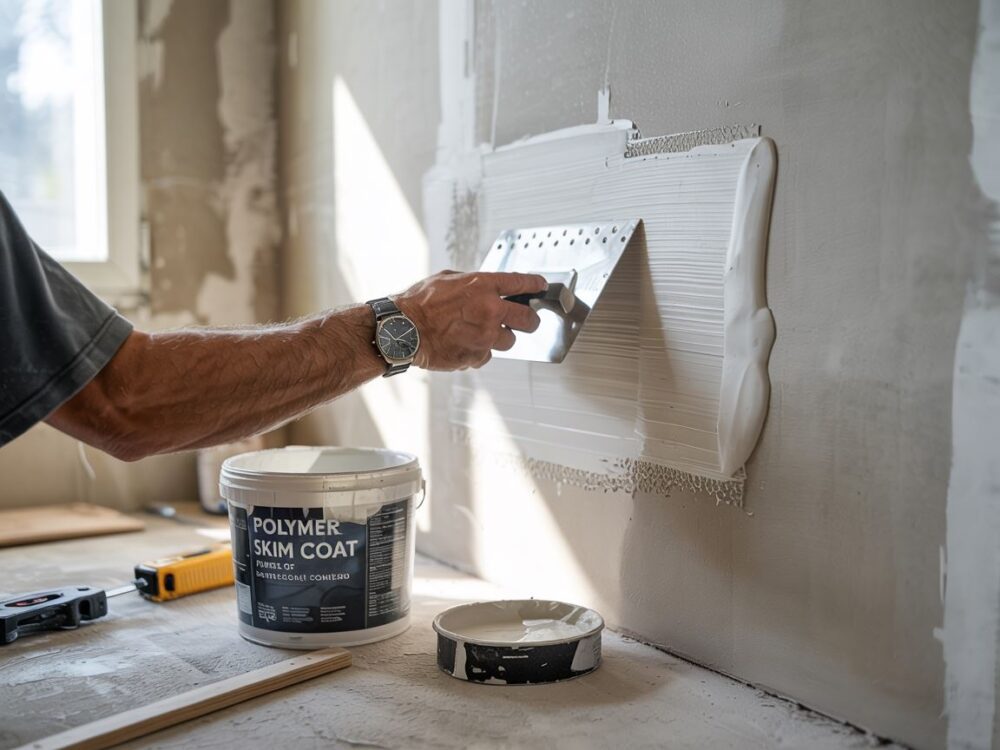 powierzchnia ściany z podkładem