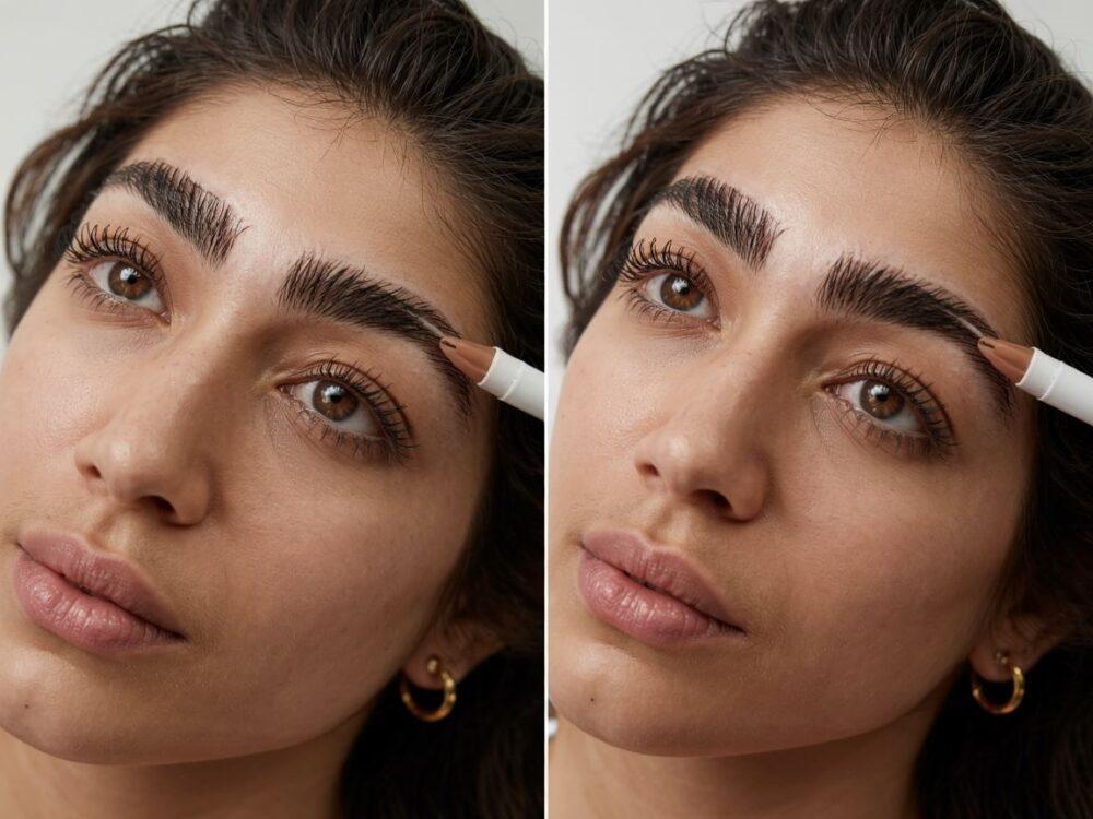 prawidłowo ułożone brwi