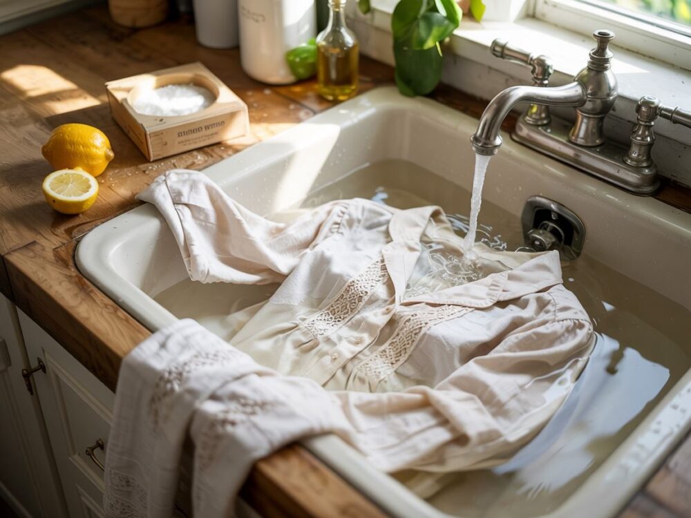 soda oczyszczona i cytryna przy praniu