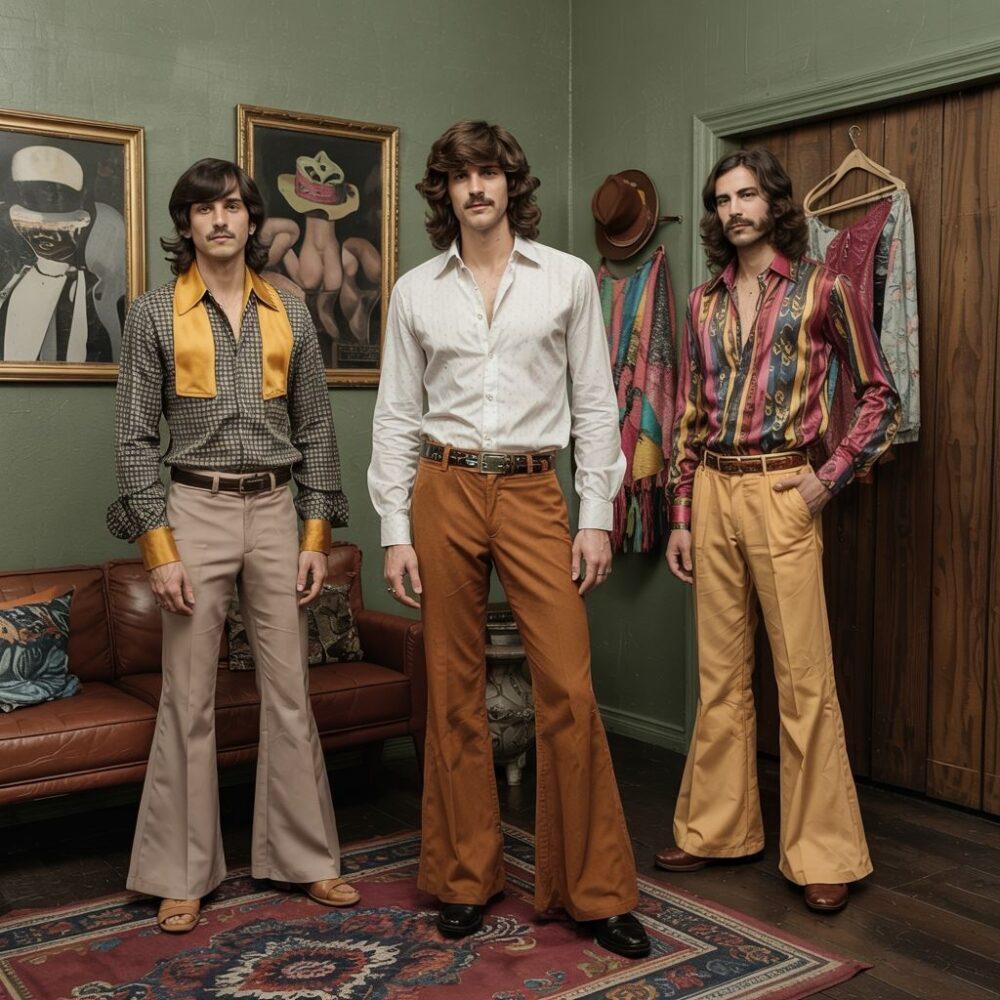 spodnie dzwony mężczyzna