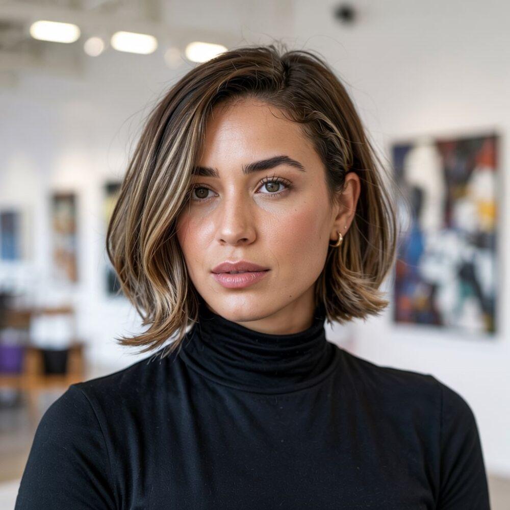 średnia długość włosów