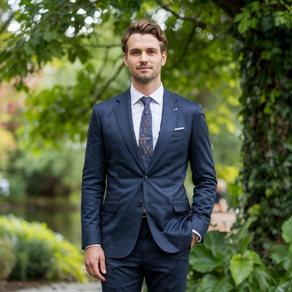 stylizacja do granatowej marynarki