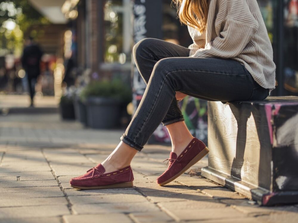 stylizacja z mokasynami