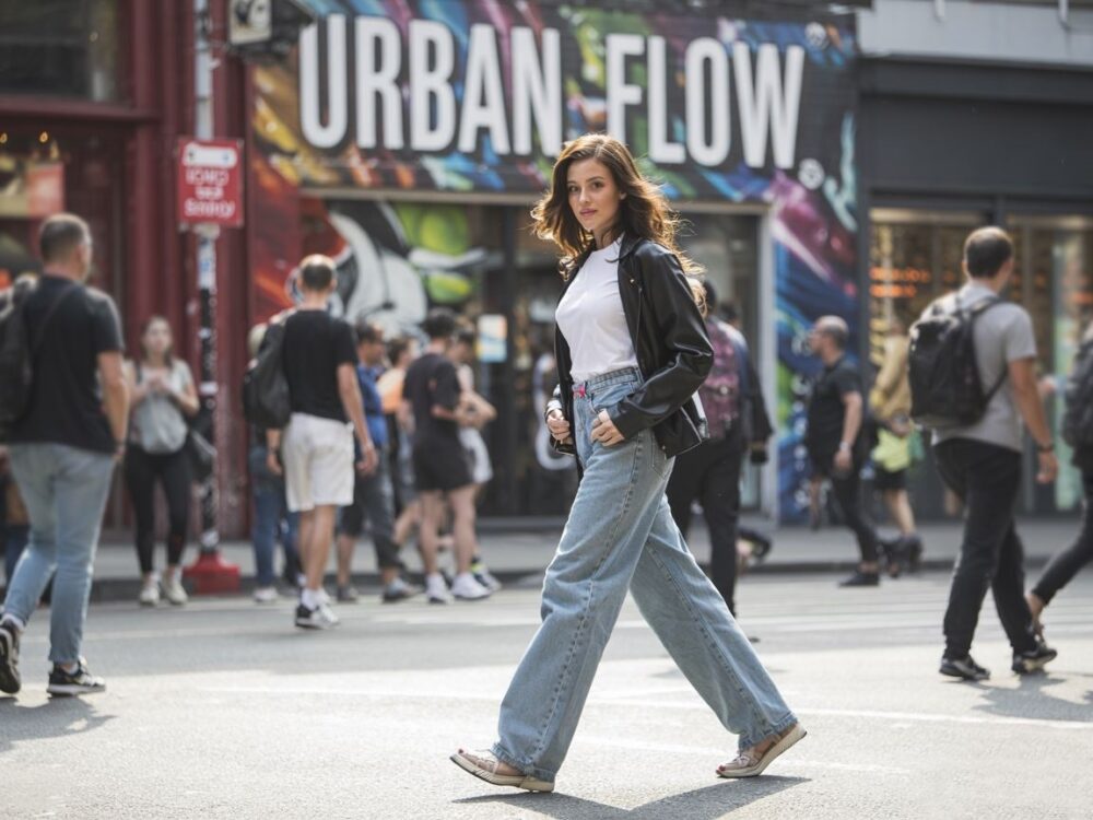 stylowe spodnie denim