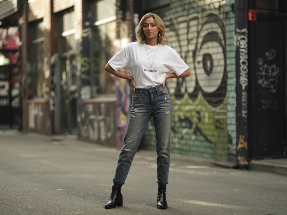 stylowe spodnie denim