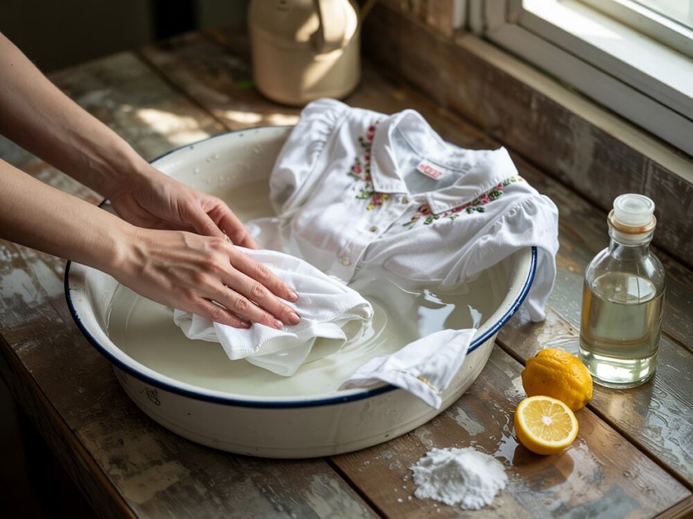 świeża biała bluzka