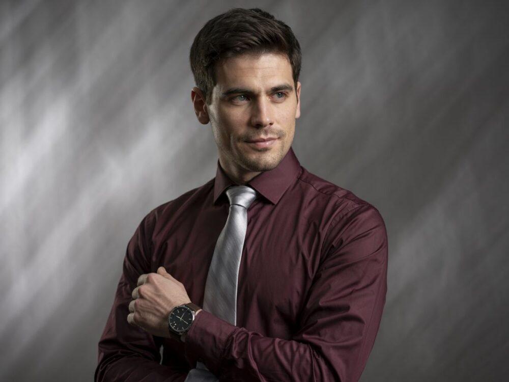 szary krawat stylizacja