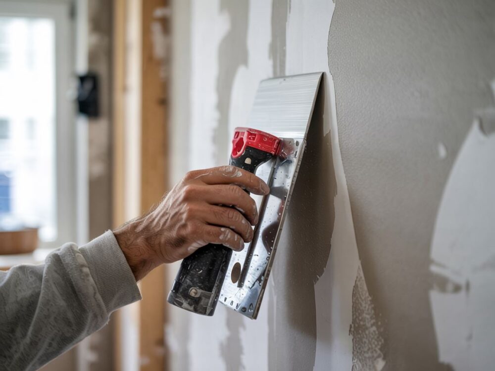 testowanie ściany przed gładzią