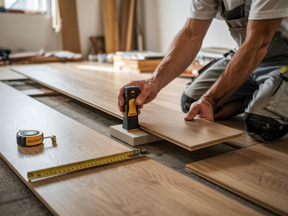 układanie podłogi z vfugą