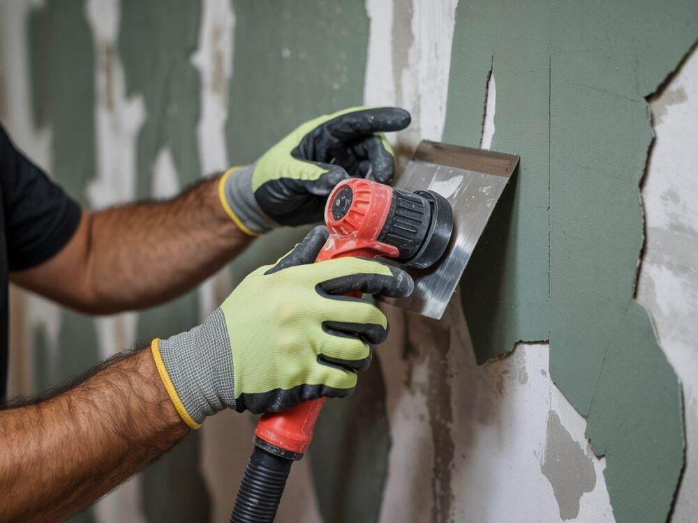 usuwanie tynku żywicznego