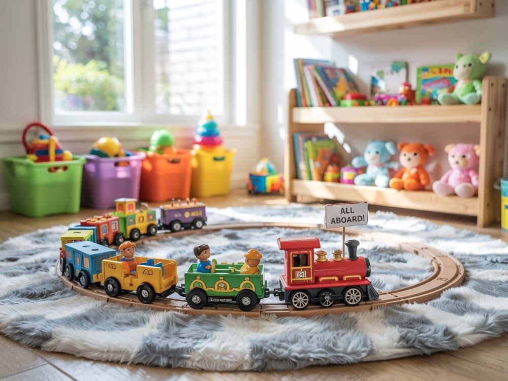 zabawki na półkach w porządku