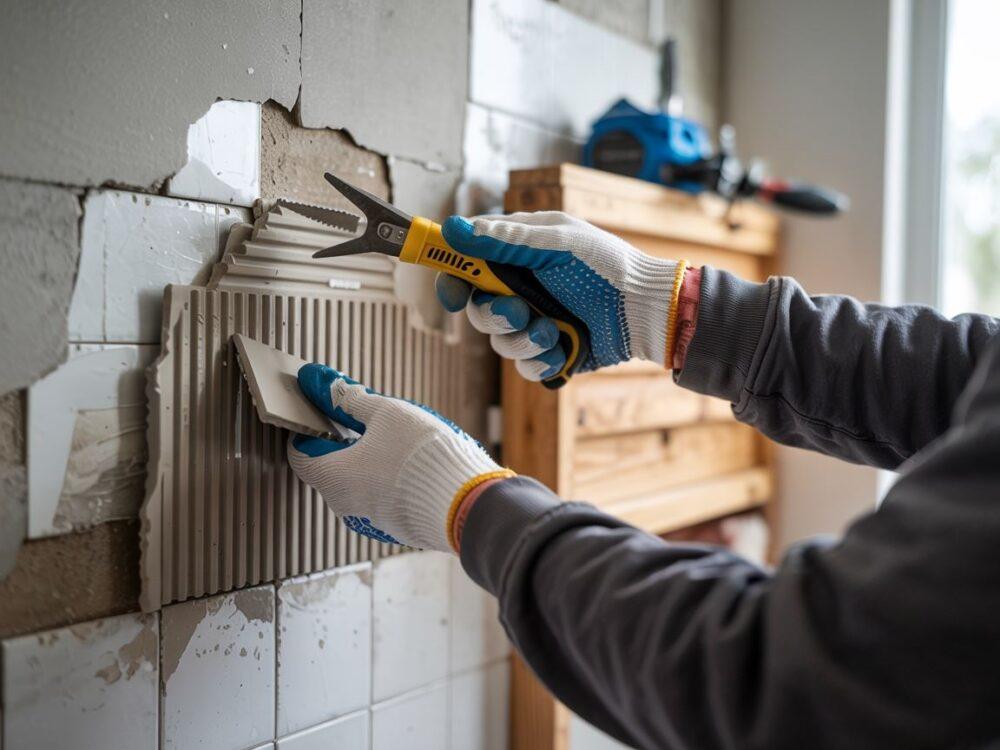 zdejmowanie płytek ze ściany